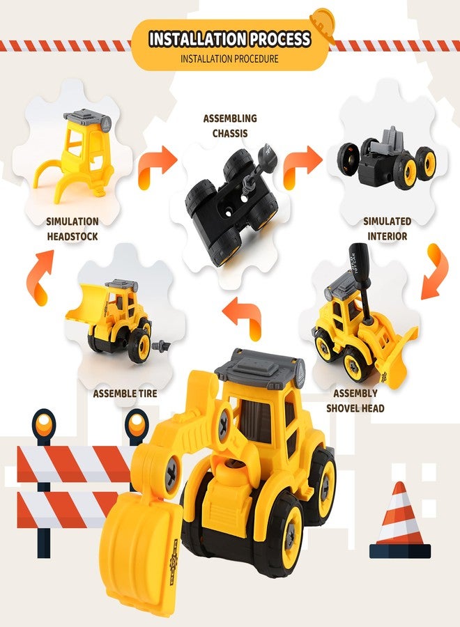 Asoxt 43-Piece Construction Sensory Playset - 2 lbs Play Sand, 4 DIY Trucks, Crane & Road Signs - Creative Sandbox Toy for Kids Ages 3+ - Image 5